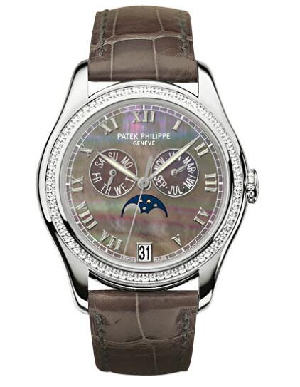 Replica Watch Patek Philippe 4936G-001 Annual Calendar 4936 White Gold Diamond Black Mother of Pearl